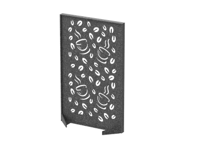 Перегородка прямоугольная с декором "Кофе"