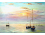 Закат на море 50см х 70см холст/масло