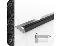 Профиль окантовочный для плитки Лука К 10НСВ(304).2700.015 Вибрация черный