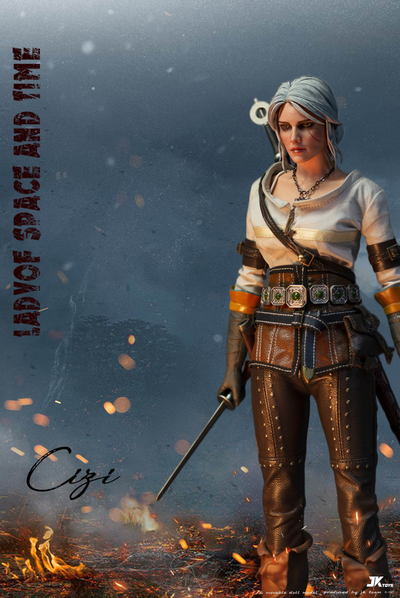 Цири (Цирилла, The Witcher III) - КОЛЛЕКЦИОННАЯ ФИГУРКА 1/6 Lady of space and time Ciri (K-001) - JKTOYS