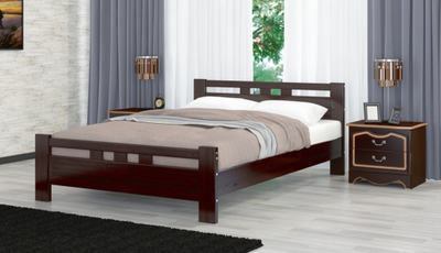 Кровать Вероника 2 Орех темный (Браво)