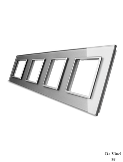 Рамки для розеток на четыре поста 4 цвета