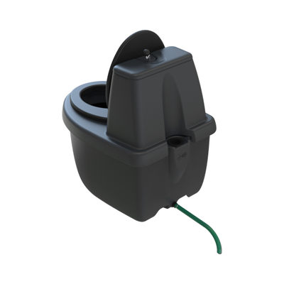 Туалет дачный Росток Комфорт черный дренажный штуцер