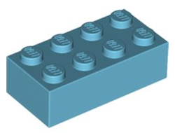 Brick 2 x 4, Medium Azure (3001 / 4625629)