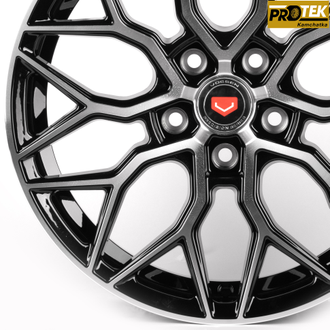 Комплект дисков R17 7,5J ET+35 5*114,3 Vossen iV-1155-SM155 Черный с полированными лучами (81910)