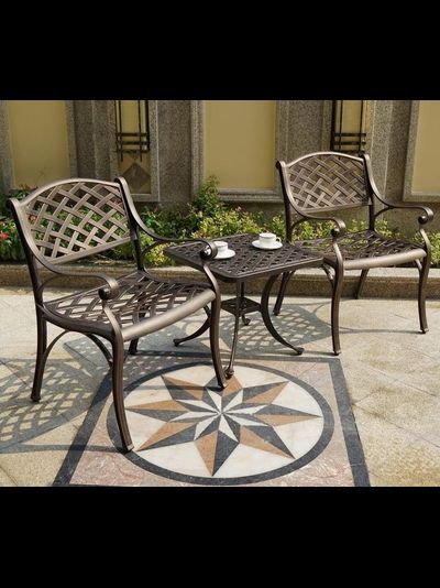 Кофейный комплект мебели из литого алюминия