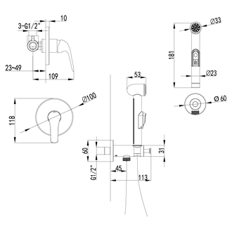 Смеситель для биде Plus Advance LM1219C