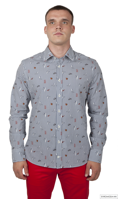 Рубашка мужская с принтом Ретон-SF (39)