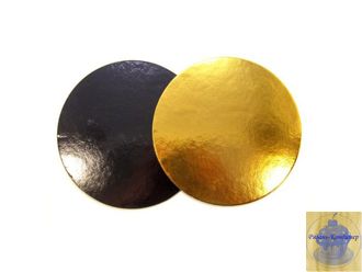 Подложка усиленная 3,2 мм золото/черная d 20 см