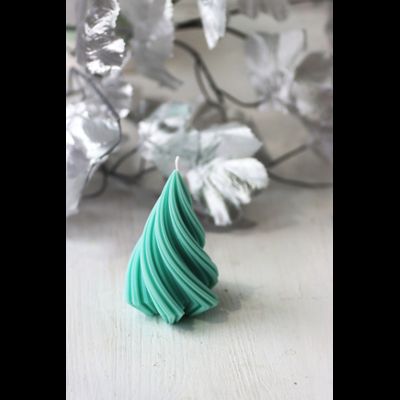 Свеча "Спираль" Бирюза (новогодняя)