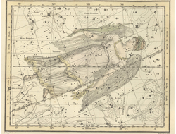 Картина обогреватель, фото старинной Карты созвездий Дева