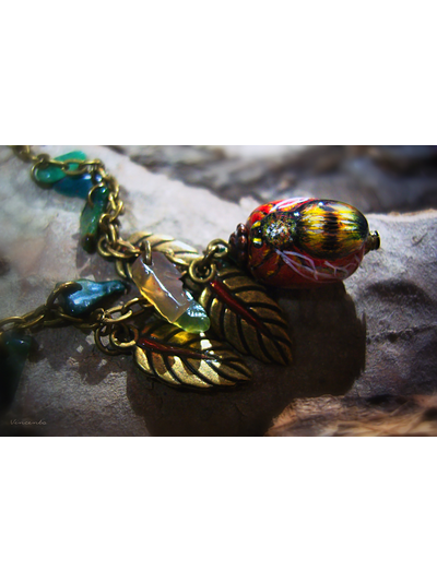 "Пчёлы с медовых лугов", комплект украшений в стиле бохо-шик