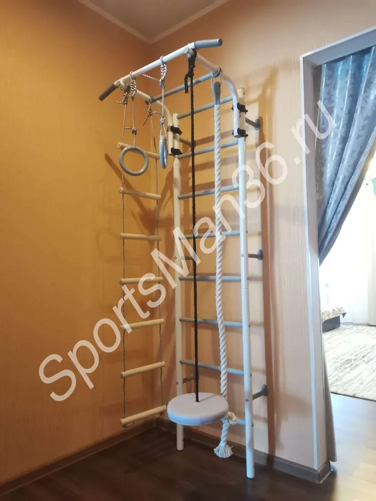 ДСК-12.С "АТЛЕТ-2", СТУПЕНЬКИ ПВХ, ЦВЕТ БЕЛЫЙ, СЕРЫЙ. ЛИАНА МЯГКАЯ СЕРАЯ.