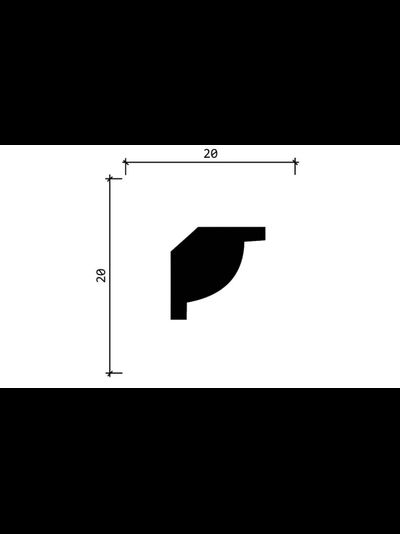 Потолочный плинтус DECOR-DIZAYN DD38, из дюрополимера, под покраску, ударопрочный