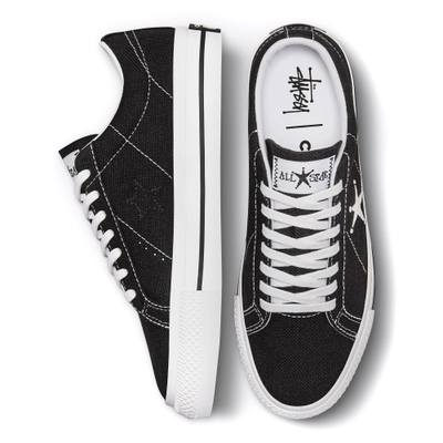 Купить онлайн в Москве низкие черные кеды  Converse Stussy One Star