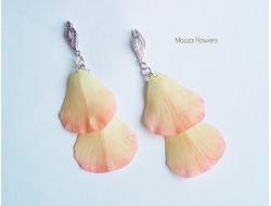 Серьги "Лепестками роз...". ЕСТЬ В НАЛИЧИИ.