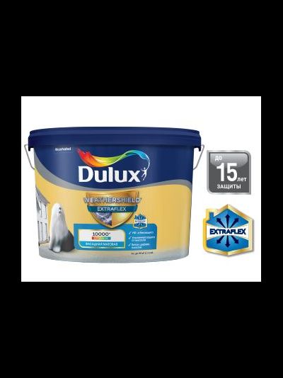 Dulux Weathershield Extraflex суперэластичная матовая акриловая краска для фасадов и цоколей
