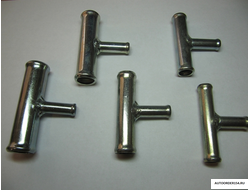 Трубка тройник 18х10х18мм металл угол 90 гр. (цена за 10 шт.)