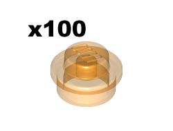 Plate, Round 1 x 1, Trans-Orange (4073 / 4222960 / 6240227)