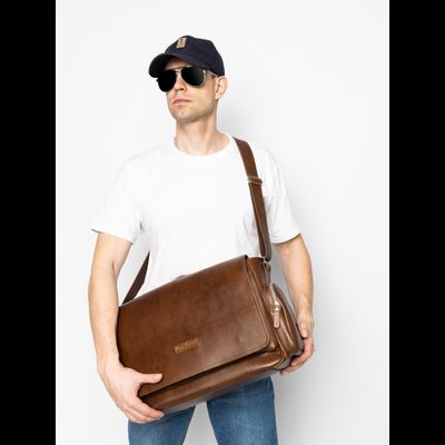 Кожаная мужская сумка Toara Premium brown (арт. 5058-63)