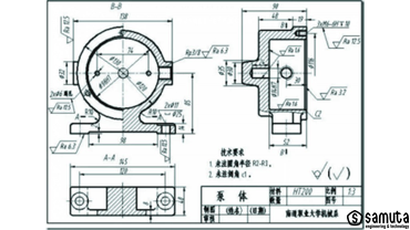 Технический чертеж построен на основе китайского стандарта GB