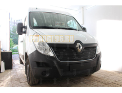 Защита радиатора Renault Master 2014- black верх