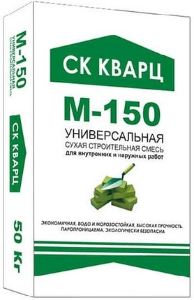 Сухая смесь М-150 Универсальная СК КВАРЦ 50кг