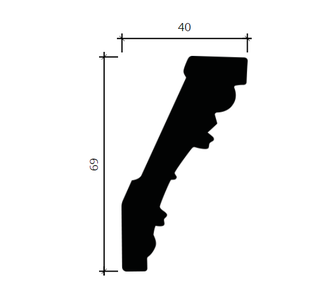 Карниз 1.50.282 - 69*40*2000мм