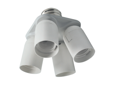 Переходник Ecola с цоколя E40 на 4хE27 Узкий Белый A8T44WEAY