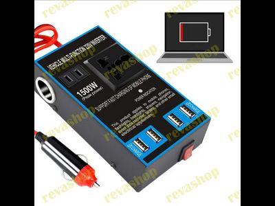 Преобразователь  инвертор напряжения автомобильный от 12 В, 24 В до 220 В, 1500 Вт