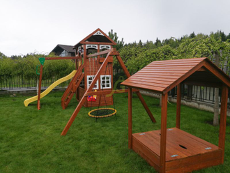 Детская площадка для дачи IgraGrad Клубный домик 2 с рукоходом Luxe купить в Воронеже