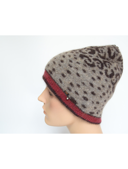 Пятнистая женская шапка Vizio Италия ZS 8077 CY ореховая фото