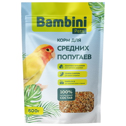 Bambini Pets (Бамбини Петс) корм для средних попугаев, 800 г