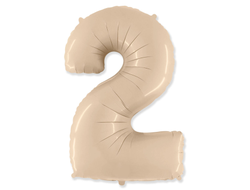 Фольгированная цифра - "Кремовая"