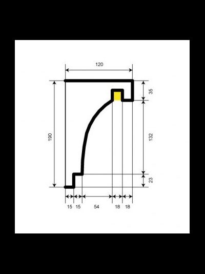 Фасадный карниз для подсветки KC301