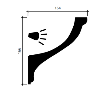 Карниз 1.50.222 - 166*164*2000мм