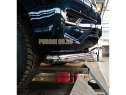 Защита переднего бампера d76+57 Toyota Land Cruiser Prado 150 (2017-...)