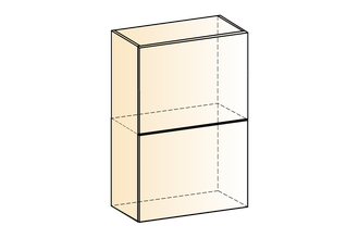 Бостон Шкаф навесной L500 Н720 (2 дв. гл.гориз.)