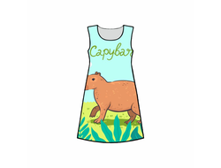 Платье 3D с полной запечаткой Капибара, Kapibara-san №26