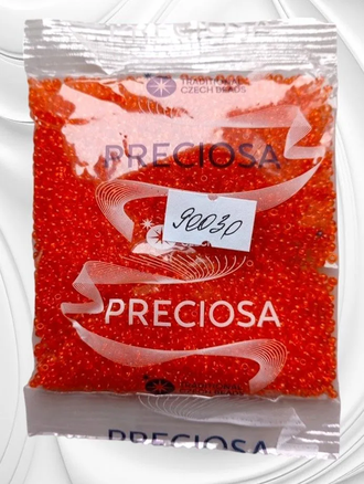 Бисер чешский круглый preciosa 10/0, ярко-оранжевый (90030), 50 грамм