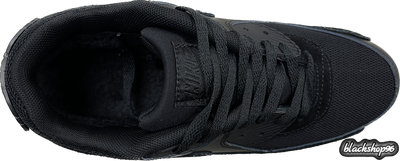 Nike Air Max 90 Triple Black с шерстью (40-45)