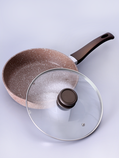 Сотейник литой алюминий, 28/26/24 см с крышкой