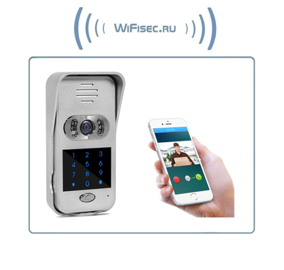 Вызывная панель видеодомофона WiFi/LAN с сенсорной кодовой клавиатурой и дополнительным беспроводным звонком, с DVR, HD (до -20) (idoorphone)