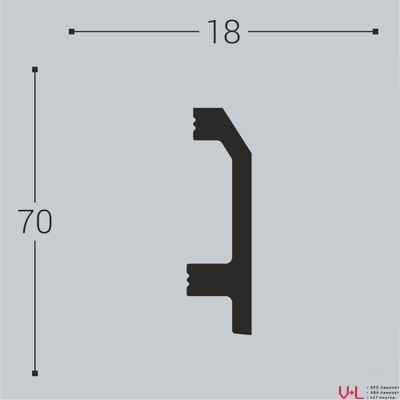 Плинтус Bello Deco XPS П11 2000х70х18
