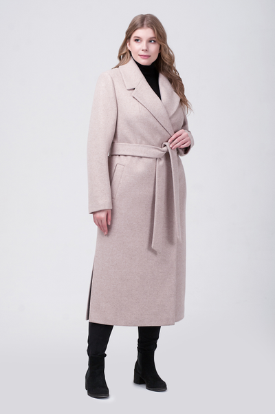 Шерстяное пальто с боковыми разрезами Модико 20501