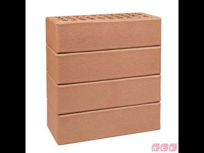 Облицовочный керамический кирпич ЛСР М150, 250х120х65 мм, светло-коричневый Гладкий