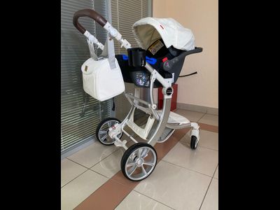 Детская коляска 2 в 1 Farfello Aimile Original Молочный Экокожа