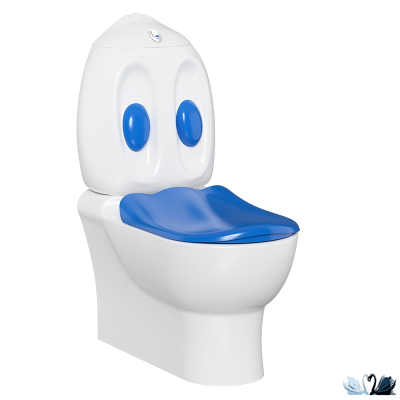 Унитаз Creavit Ducky DC360.001 детский с бачком DC400.000 синим декором