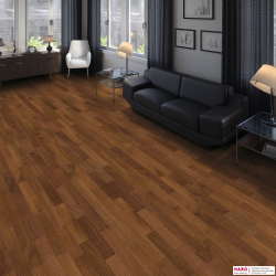 Инженерная доска Haro Дуб Дымчатый 540176 в интерьере гостиной