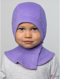 Шапка-шлем 24301-01 95%хлопок 5%лайкра, ярко-сиреневый 44-46